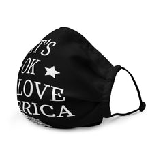 Load image into Gallery viewer, It's Okay To Love America Premium face mask