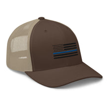 Load image into Gallery viewer, Thin Blue Line Trucker Cap