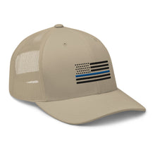 Load image into Gallery viewer, Thin Blue Line Trucker Cap