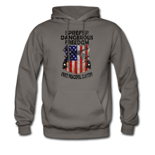 Load image into Gallery viewer, I Prefer Dangerous Freedom Hoodie - asphalt gray
