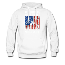Load image into Gallery viewer, My Gun Is Not A Threat Unless You Are Hoodie - white