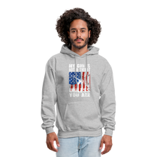 Load image into Gallery viewer, My Gun Is Not A Threat Unless You Are Hoodie - heather gray