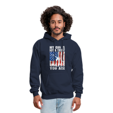 Load image into Gallery viewer, My Gun Is Not A Threat Unless You Are Hoodie - navy