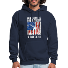Load image into Gallery viewer, My Gun Is Not A Threat Unless You Are Hoodie - navy