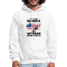 Load image into Gallery viewer, I'm A Veteran Nothing Scares Me Hoodie - white