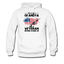 Load image into Gallery viewer, I'm A Veteran Nothing Scares Me Hoodie - white