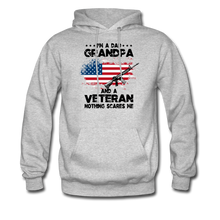 Load image into Gallery viewer, I'm A Veteran Nothing Scares Me Hoodie - heather gray