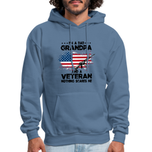 Load image into Gallery viewer, I'm A Veteran Nothing Scares Me Hoodie - denim blue