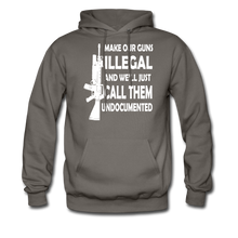 Load image into Gallery viewer, Make Our Guns Illegal And We'll Call Them Undocumented Hoodie - asphalt gray