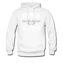 Load image into Gallery viewer, Guns Don't Kill People Hoodie - white