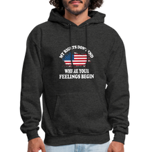 Load image into Gallery viewer, My Rights Don't End Where Your Feelings Begin Hoodie - charcoal grey