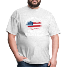 Load image into Gallery viewer, My Rights Don't End Where Your Feelings Begin T-Shirt - light heather gray