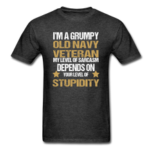 Load image into Gallery viewer, Old Navy Veteran T-Shirt - heather black