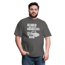 Load image into Gallery viewer, Armed and Dangerous with the Word of God T-Shirt - charcoal