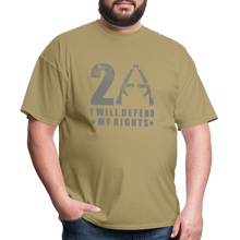 Load image into Gallery viewer, I Will Defend My Rights T-Shirt - khaki