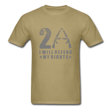 Load image into Gallery viewer, I Will Defend My Rights T-Shirt - khaki