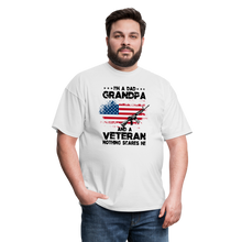 Load image into Gallery viewer, I'm A Veteran Nothing Scares Me T-Shirt - white