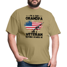 Load image into Gallery viewer, I'm A Veteran Nothing Scares Me T-Shirt - khaki