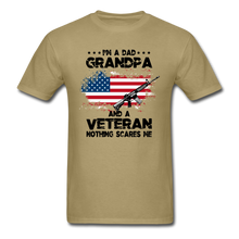 Load image into Gallery viewer, I'm A Veteran Nothing Scares Me T-Shirt - khaki