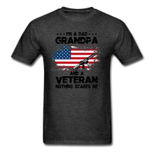 Load image into Gallery viewer, I'm A Veteran Nothing Scares Me T-Shirt - heather black