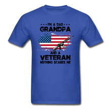 Load image into Gallery viewer, I'm A Veteran Nothing Scares Me T-Shirt - royal blue