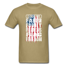 Load image into Gallery viewer, I Love My Flag T-Shirt - khaki