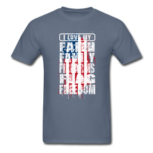 Load image into Gallery viewer, I Love My Flag T-Shirt - denim