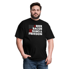 Load image into Gallery viewer, Beer, Bacon, Guns & Freedom - black