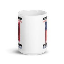 Load image into Gallery viewer, A Female Veteran Stands Up For Her Country White glossy mug