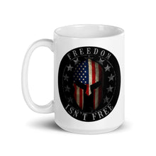 Load image into Gallery viewer, Freedom Isn't Free White glossy mug