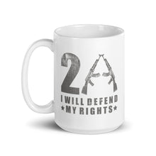 Load image into Gallery viewer, I Will Defend My Rights White glossy mug