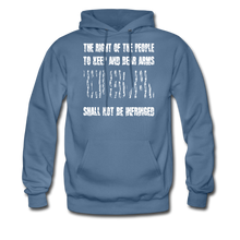 Load image into Gallery viewer, The Right Of The People Shall Not Be Infringed Hoodie - denim blue
