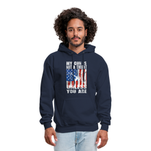 Load image into Gallery viewer, My Gun Is Not A Threat Unless You Are Hoodie - navy
