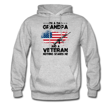 Load image into Gallery viewer, I&#39;m A Veteran Nothing Scares Me Hoodie - heather gray
