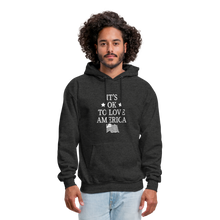 Load image into Gallery viewer, It&#39;s Okay To Love America Hoodie - charcoal grey
