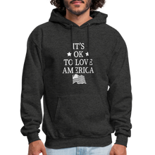 Load image into Gallery viewer, It&#39;s Okay To Love America Hoodie - charcoal grey
