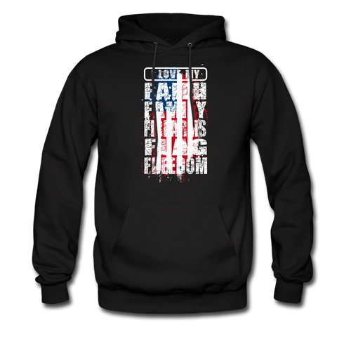 I Love My Flag Hoodie - black