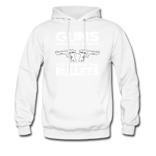 Load image into Gallery viewer, Guns Don&#39;t Kill People Hoodie - white
