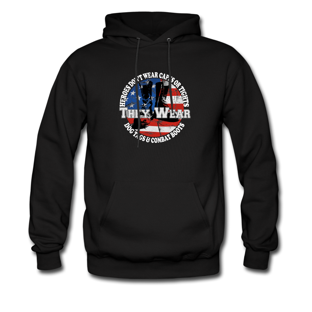 Heroes Don't Wear Capes Hoodie - black