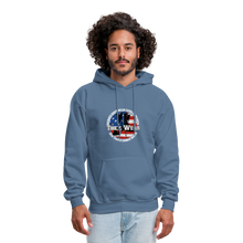 Load image into Gallery viewer, Heroes Don&#39;t Wear Capes Hoodie - denim blue
