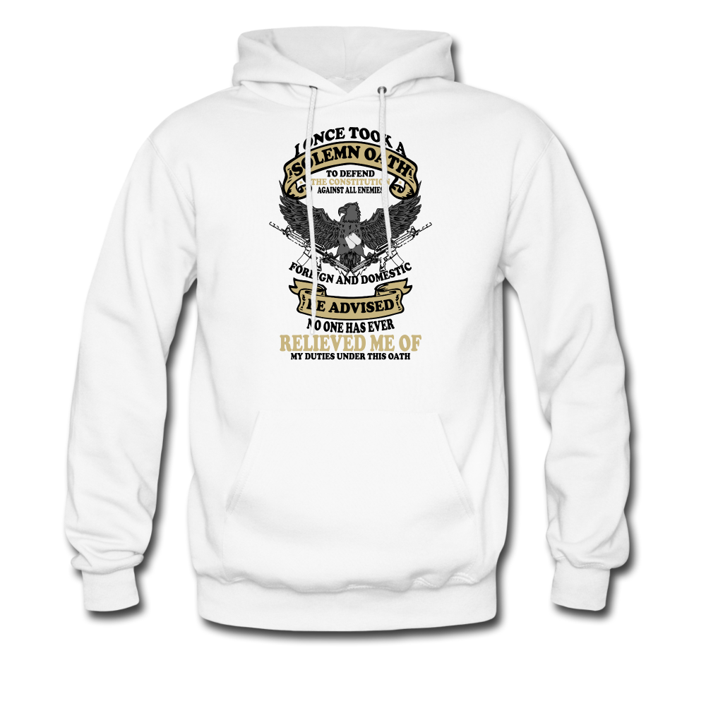 I Took A Solemn Oath To Defend The Constitution Hoodie - white
