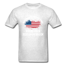 Load image into Gallery viewer, My Rights Don&#39;t End Where Your Feelings Begin T-Shirt - light heather gray
