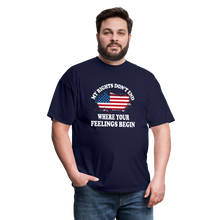 Load image into Gallery viewer, My Rights Don&#39;t End Where Your Feelings Begin T-Shirt - navy
