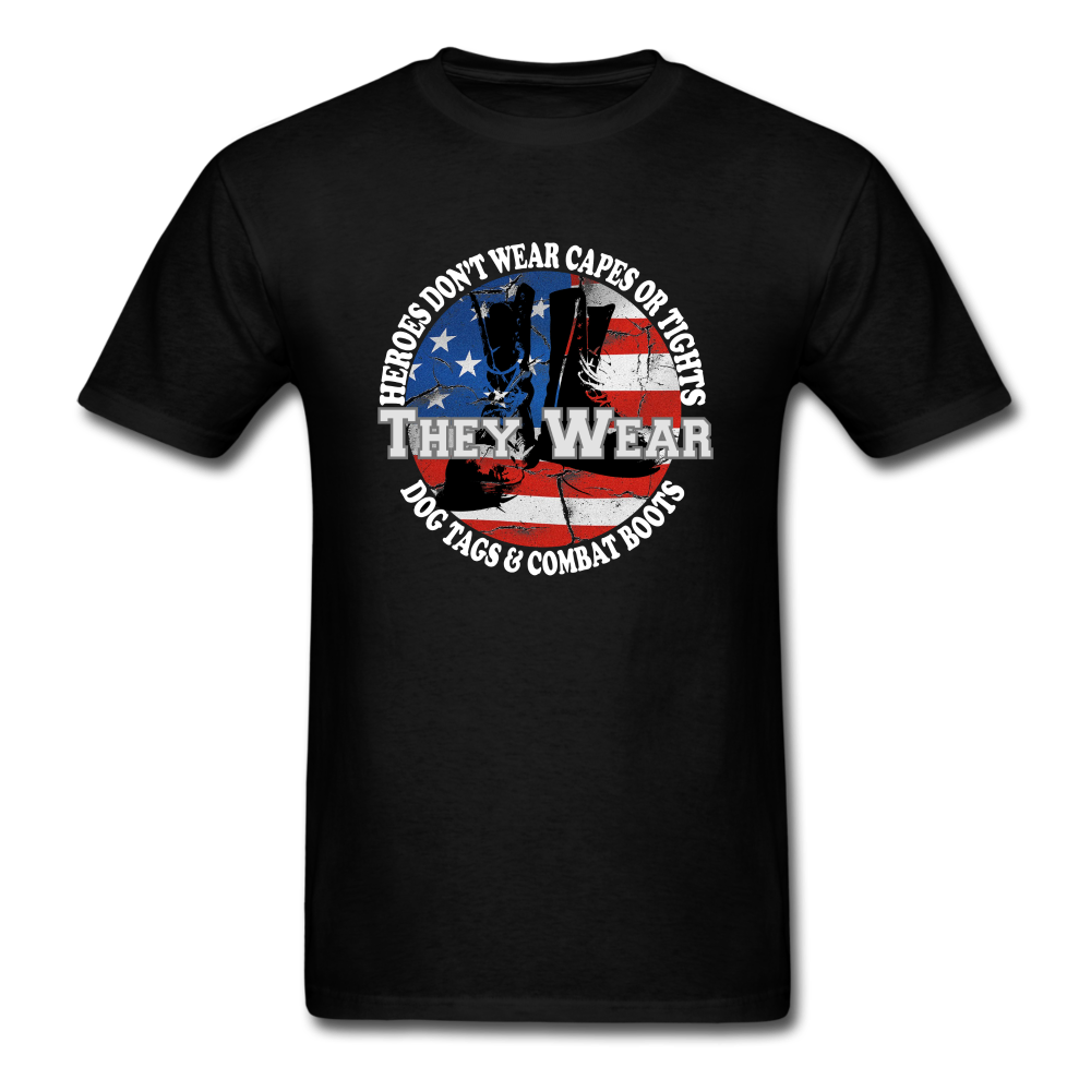 Heroes Don't Wear Capes T-Shirt - black