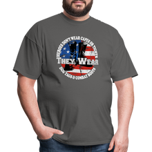 Load image into Gallery viewer, Heroes Don&#39;t Wear Capes T-Shirt - charcoal
