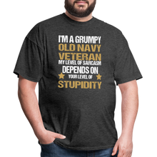 Load image into Gallery viewer, Old Navy Veteran T-Shirt - heather black
