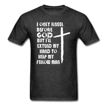Load image into Gallery viewer, I Only Kneel Before God T-Shirt - heather black
