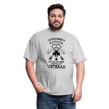 Load image into Gallery viewer, I Have Earned It With My Blood, Sweat &amp; Tears T-Shirt - heather gray
