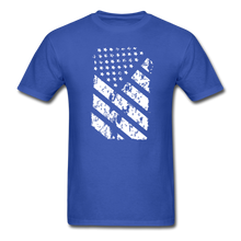 Load image into Gallery viewer, Graffiti Flag T-Shirt - royal blue
