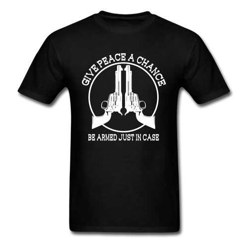 Give Peace A Chance T-Shirt - black